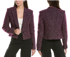 Rag Bone Valerie Cropped Tweed Wool Blend Blazer Size 2, NEW NWOT, MSRP 595