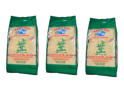 Banh Hoi Tuoi/Fine Rice Vermicelli Bamboo Tree Brand 12oz - Pack of 3