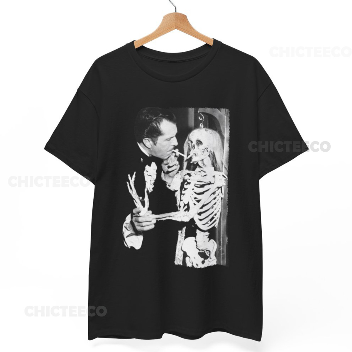 Vincent Price Shirt, Skeleton Tee, Vintage Horror Gothic Unisex Cotton T-shirt
