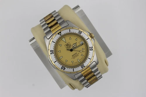 Tag Heuer 974.006 Mens 2000 Series Professional Watch Gold Silver Stainless