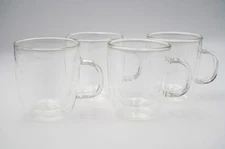 Bodum Pavina Double Wall Glasss 10 Oz Mug Set of 4