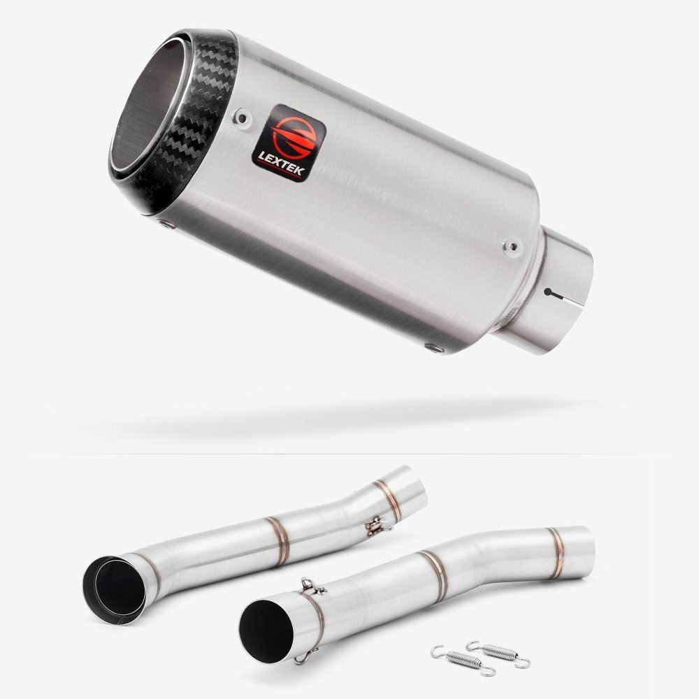 Lextek CP1 Carbon Tip Exhaust 150mm with Link Pipe for KTM 690 Duke (12-15)