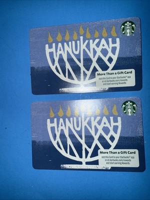 2 Starbucks HANUKKAH Gift Cards - No Value. Brand New! 2025