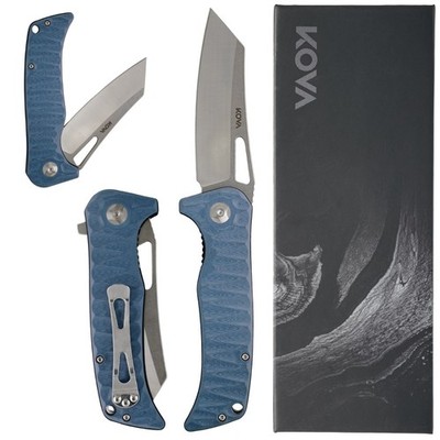 KOVA Apex Folding Knife   3.5  Tanto Blade, G10 Handle, Pocket Clip   5 oz