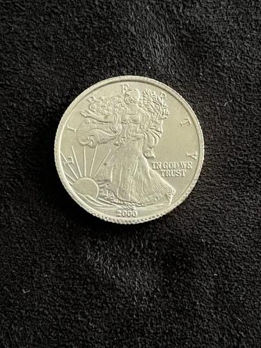 1/4 Ounce.999 Fine Silver Walking Liberty 2000 Y2K