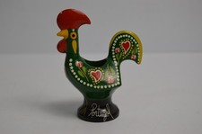 Portuguese Galo Barcelos Metal Rooster Planter Good Luck Souvenir 3.5" Portugal