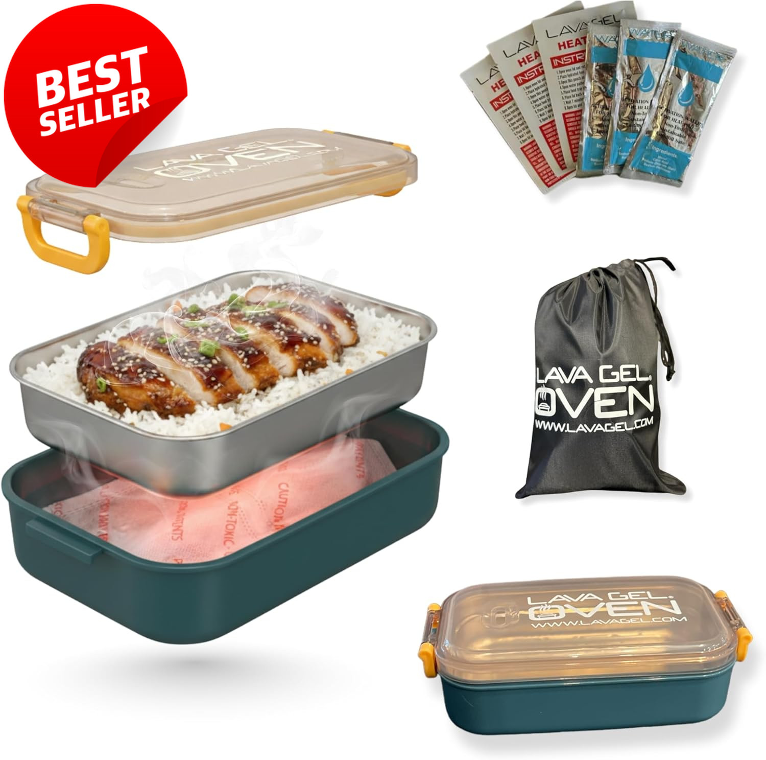 Flameless Self Heating Lunch Box Portable Food Warmer for Tr