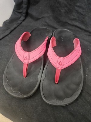 Olukai Ohana Flip Flop Comfort Thong Sandals Shoes Womens 9 Peach Black