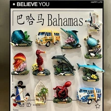 Bahamas Ocean Theme Metal Souvenir Magnet – Island Travel Gift Home Decor