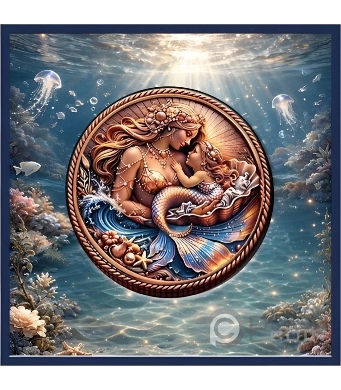 Ocean's Eternal Love Mermaid Fantasy Collectible Coin Set, 320 Coins copper