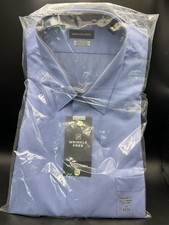 Van Heusen Wrinkle Free Men's regular fit 17 32/33 Dress Shirt Blue NWT.