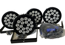 4pcs 18X18W 6IN1 LED Par Light Flat Slim Par Ligh For DJ Show Bar Church Wedding