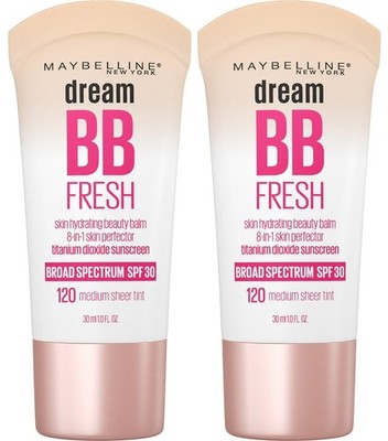 2 Maybelline Dream BB Fresh120 Medium Tint SPF 30 exp. 12/26