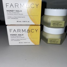 SET Of 2 Farmacy HONEY HALO Ultra-hydrating Ceramide Moisturizer, 0.8 oz / 25ml