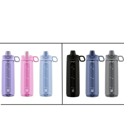 Pogo 32 Unzen Tritan Wasserflasche 3er Pack Auslaufsicher Strohhalm Deckel Spülmaschinenfest