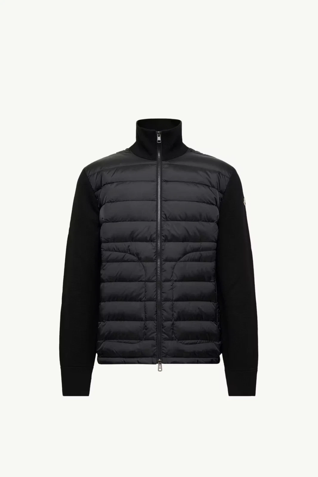 Moncler — New Moncler men's Tricot Padded Zip-Up Cardigan in Black Sz L #DC601