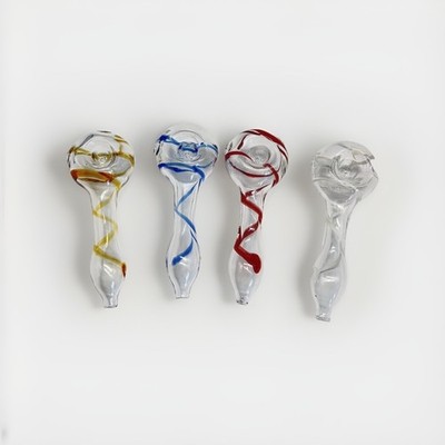 WHOLESALE LOT of (10) 4  Hand Borosilicate Glass Pipes, Taster Pipes, 41G