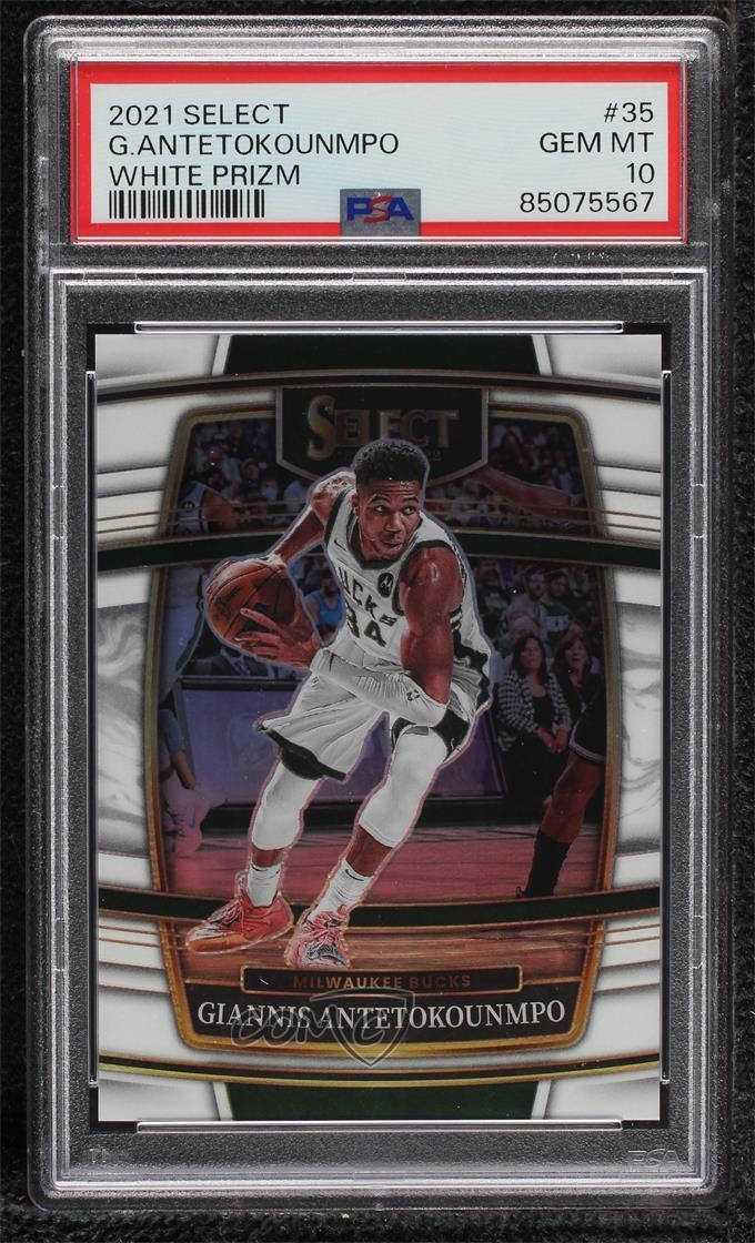 2021 Select Concourse White Prizm /149 Giannis Antetokounmpo PSA 10 GEM MT 0b4t