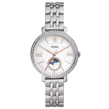 Orologio Donna Fossil ES5164 Jacqueline Quadrante Bianco Lunetta Cristallo Ac...