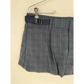 Free People Saturn Bubble Mini Skirt Plaid Blue Academia NWOT - Size 10