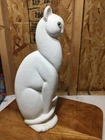 VTG Royal Haeger Winking Cat Figurine Ceramic Pottery MCM Art White 15" Tall