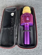 BONAOK Wireless Bluetooth Karaoke Microphone Purple Tested Works well