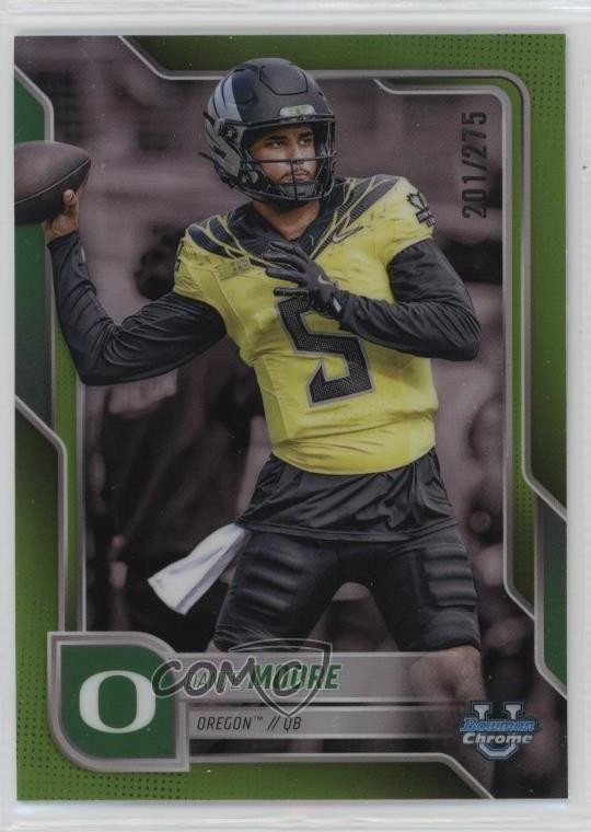 2025 Bowman U Chrome Lime Green Refractor /275 Dante Moore #137 0j3l