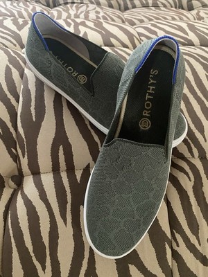Rothy's The Original Slip On Sneaker Olive Green Washable Womens Size 10