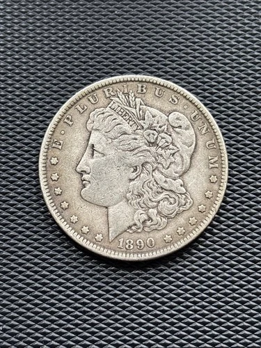 1890 Morgan Silver Dollar AU Better Detail Original Coin Nice Eye Appeal
