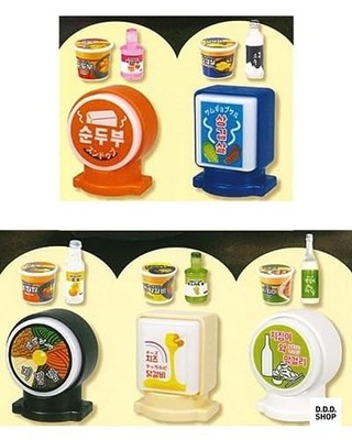 J.Dream leuchtendes koreanisches Essen Schild Maskottchen komplettes Set mit 5 Kapseln Gashapon Spielzeug