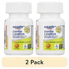 Equate Gentle Laxative Bisacodyl USP Tablets, 5 Mg, 100 Count(2 pack)