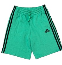Adidas Mens 3 Stripes 10" Fleece Shorts Green XL