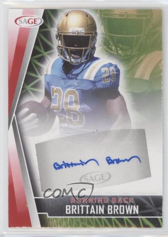 2022 SAGE Low Series Red Brittain Brown #A-BB1 Rookie Auto RC 2o6