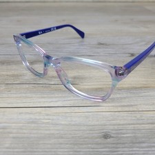 Ray-Ban Eyeglasses Frames RB1591 3807 Kids Transparent Blue Cat Eye 48-16-130