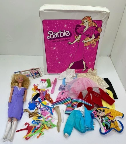 Vintage Mattel 66 Barbie Doll Made Philippines Including Lot Of Clothes & Case
