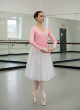 Ballet Wrap Sweater Crossover Warm-Up Top   K...