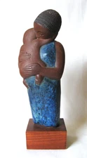 NOEL OSHEROFF ceramic sculpture, "Mother & Child"  /  Mid. Cen. Modern , c. 1965