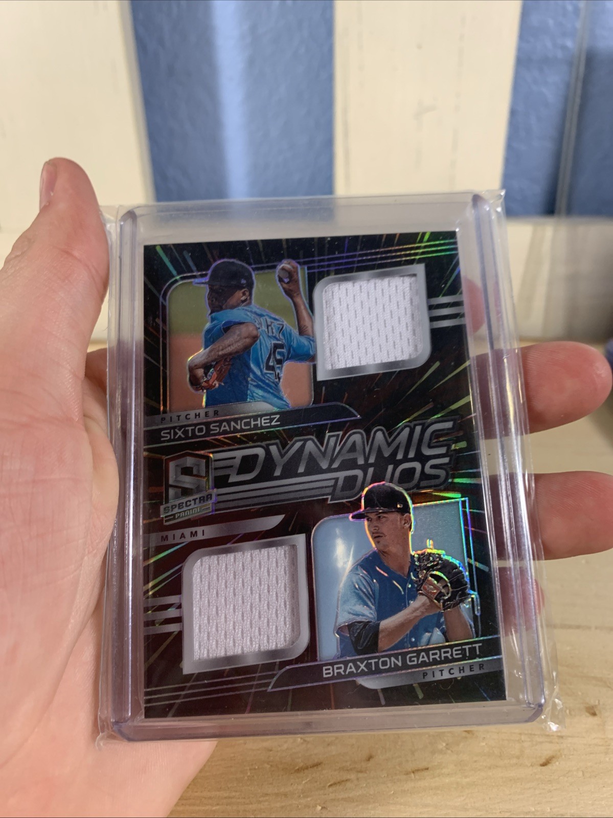2021 Panini Spectra #DD-SG Sixto Sanchez/Braxton Garrett Dynamic Duos Patch /75