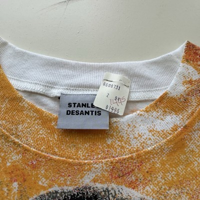 Vintage 90s Stanley Desantis AOP Dinosaur Art Dem Bones Mens T