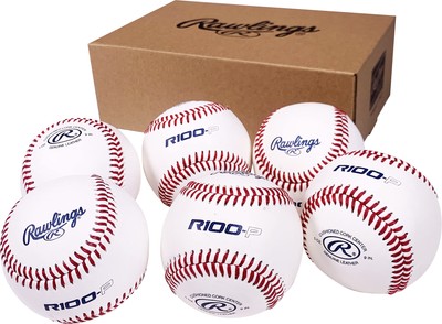 Rawlings High School Level, R100-P Practice Baseballs, Box of 6