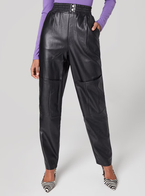 ABOUT YOU x Katy Perry Dorothee Women EU 36 Trousers Cut Out Knees Leather Look
