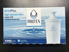 Brita Plus Replacement Water Filter, BPA-Free, High-Density Pitchers 4 PACK -NIB