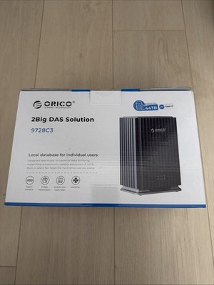 ORICO 2 Bay Hard Drive Type-C DAS Enclosure 48TB Storage w/ 12V/4A Power Adapter