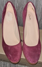 Clarks - Kaylin Cara tacco vino scamosciato taglia 6