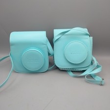 Fuji Film INSTAX mini 7s Camera CASE  STRAP Teal Chevron Instant Film Lot Of 2