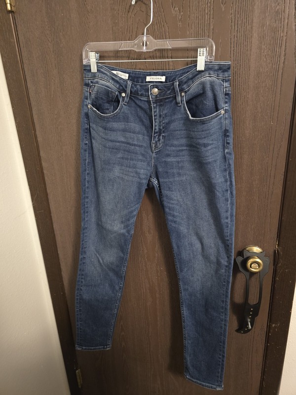 VIGOSS Women's Skinny Blue Medium Wash Denim Jeans Stretch 5-Pocket