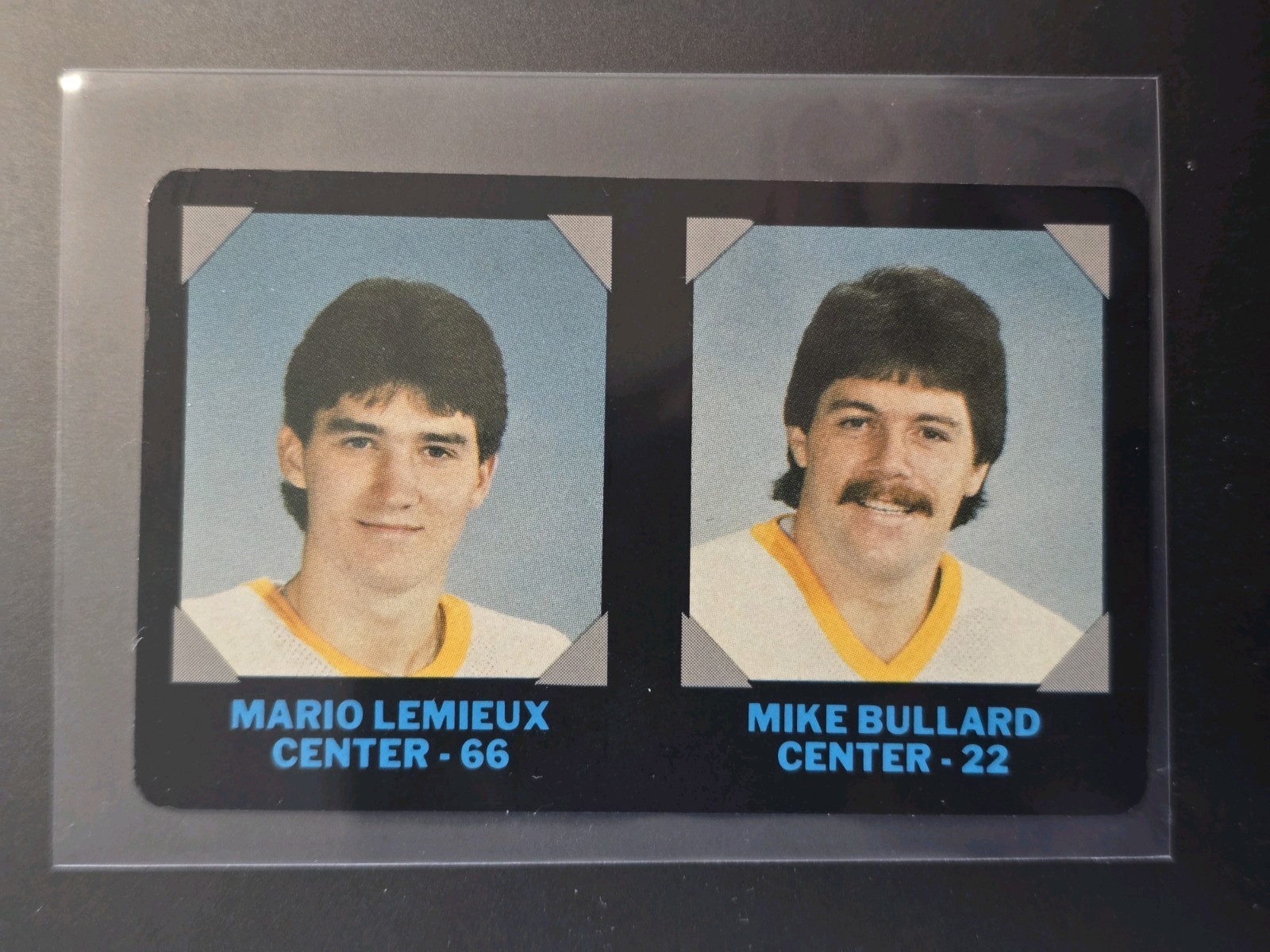 1985-86 7-ELEVEN MARIO LEMIEUX ROOKIE #15 MIKE BULLARD NHL COLLECTOR SERIES 7-11
