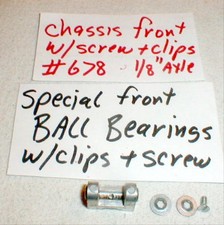 1 Roller Bearing Front End for 1/8" xles by Dynamic 1/24 NOS 508