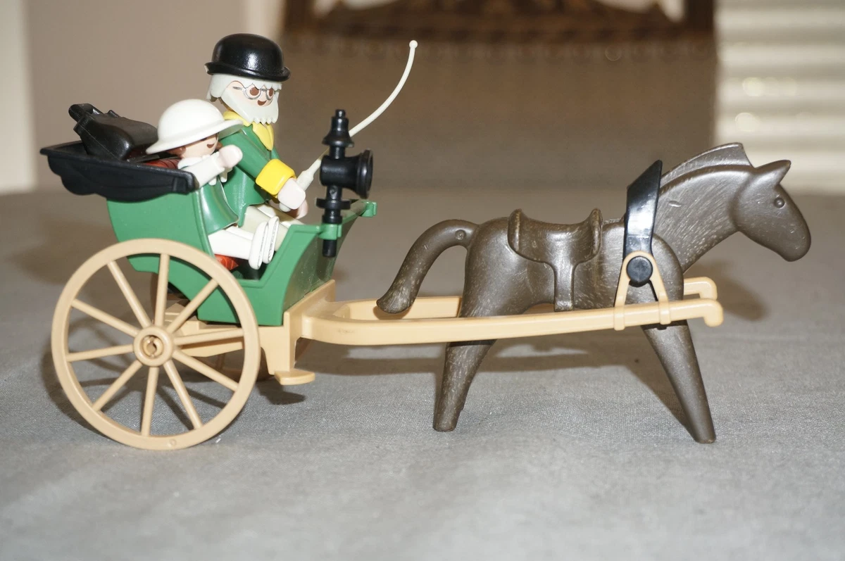 PLAYMOBIL Vintage 3481 – Calèche Du Docteur Avec Fille Et Sacoche – Western – 1985