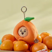 Orange Plush Doll Cute Soft Stuffed Keychain Backpack Charm Gift